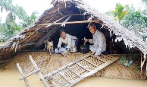 Nhà phao, bão lụt và nước mắt cộng đồng