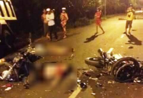 5 thanh niên tử vong khi 2 xe máy nát bét trong đêm