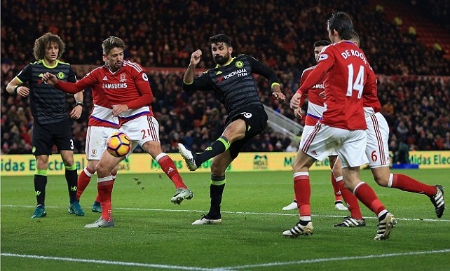 Diego Costa lập công, Chelsea leo lên đầu bảng