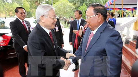 Tổng bí thư hội đàm với Tổng bí thư, Chủ tịch nước Lào