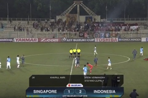 Video bàn thắng Singapore 1-2 Indonesia