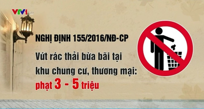 Vứt rác bừa bãi có thể bị phạt hàng triệu đồng từ 1/2/2017