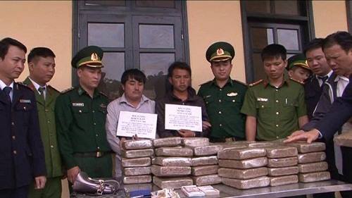 2 thanh niên Lào ngụy trang 60kg cần sa trên xe bán tải