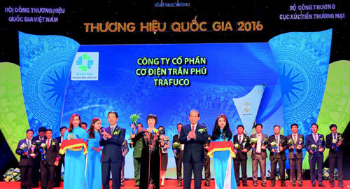 Dây cáp điện Trần Phú vào Top Thương hiệu Quốc gia 2016