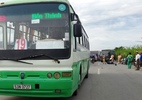 Xe buýt cán chết người phụ nữ ở giữa cầu vượt Sài Gòn