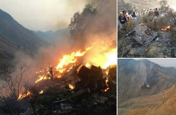 Hình ảnh máy bay Pakistan rơi nổ tan tành