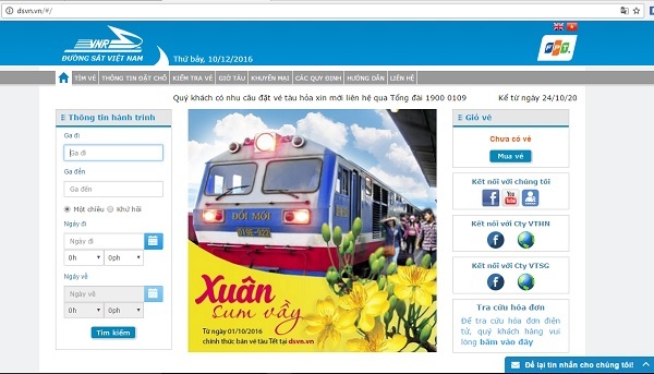 Nhiều trang web bán vé tàu hỏa giá 'cắt cổ'