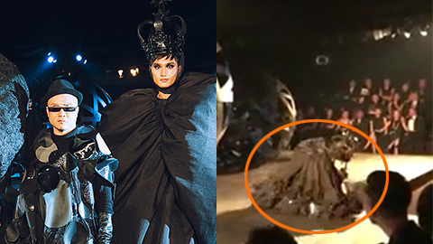 Hàng loạt người mẫu ngã, đi sai đội hình ở show Đỗ Mạnh Cường