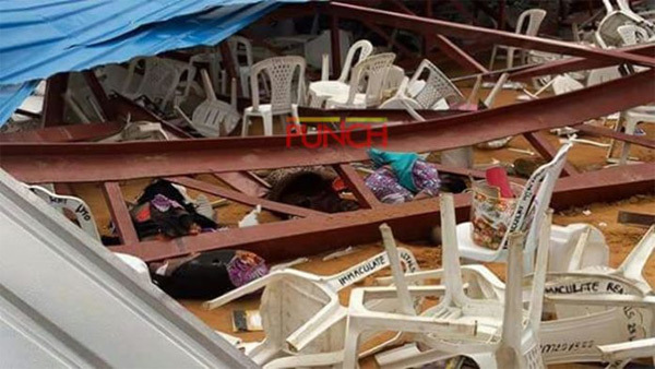 Cảnh tượng kinh hoàng vụ sập nhà thờ làm 160 người chết