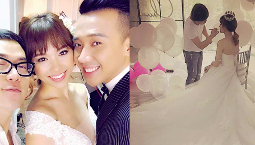 Lộ hậu trường ảnh cưới của Hari Won và Trấn Thành