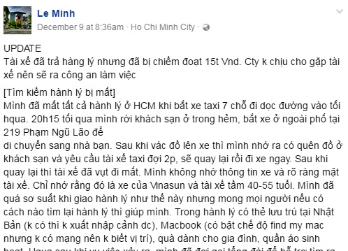 Tranh cãi quanh chuyến taxi chưa đi phút nào ở Sài Gòn