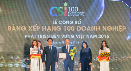 Heineken vào Top 3 doanh nghiệp bền vững Việt Nam