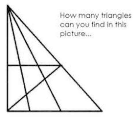 Bài toán đếm hình tam giác đang thu hút cả nghìn lượt suy đoán