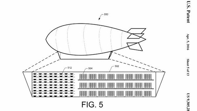 Amazon sẽ dùng Mothership khổng lồ chứa và giao hàng từ trên không?