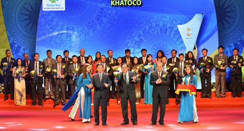 Khatoco ghi tên trong bảng vàng ‘Thương hiệu Quốc gia 2016’