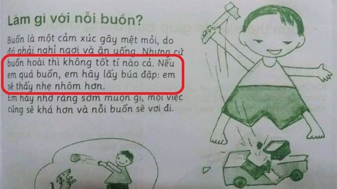 Sách “Phép lịch sự” dạy trẻ lấy búa đập để thấy nhẹ nhõm hơn khi buồn