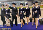 Tiếp viên hàng không Triều Tiên xinh như mộng