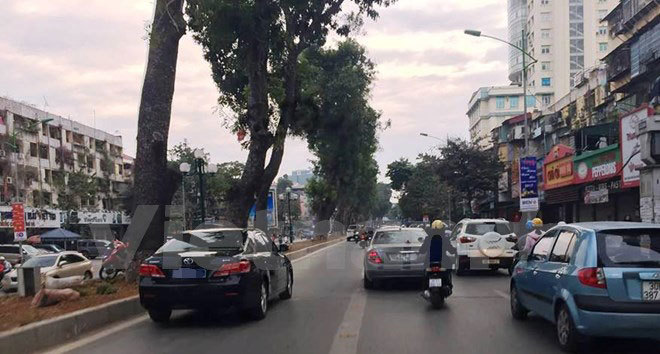 Hà Nội: Xế hộp biển xanh “ngang nhiên” chiếm làn xe buýt nhanh