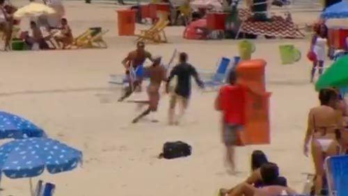 Màn truy đuổi cướp nghẹt thở trên bãi biển