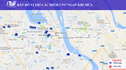 Hà Nội: Tra chất lượng không khí, điểm úng ngập trên mạng