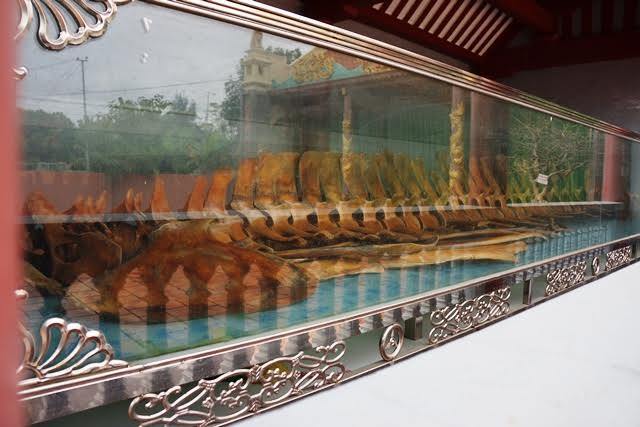 Cả làng góp tiền tỷ dựng đền 'thờ' bộ xương cá voi