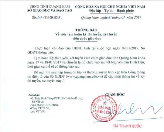 Tạm hoãn thi tuyển hơn 1.300 viên chức giáo dục