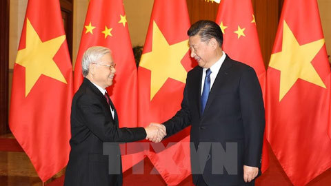Tổng bí thư Việt Nam - Trung Quốc hội đàm