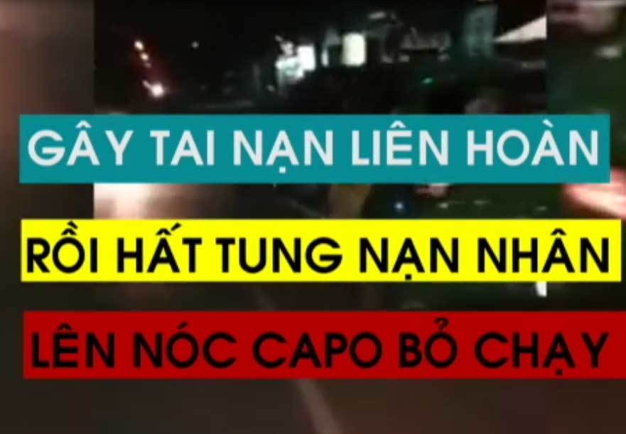 Taxi hất tung người lên nắp capo rồi bỏ chạy 