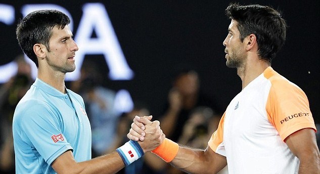 Australian Open: Fernando Verdasco 0-3 Novak Djokovic