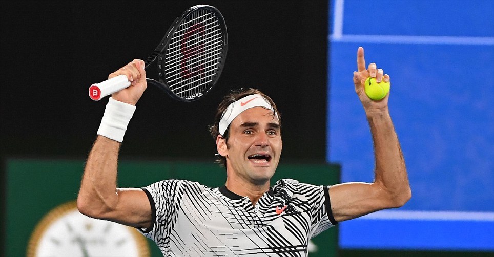 Giây phút vỡ òa của Federer sau khi hạ Nadal ở CK Úc mở rộng