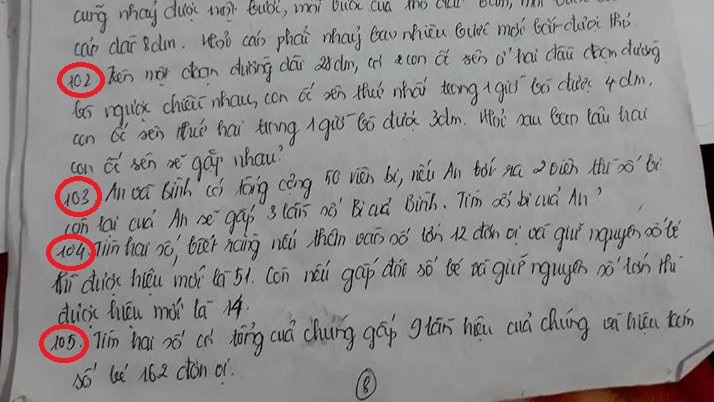 Cô giáo ra hơn 100 bài tập Tết cho học sinh lớp 3