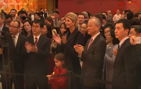 Ivanka Trump tới chúc Tết Đại sứ quán Trung Quốc