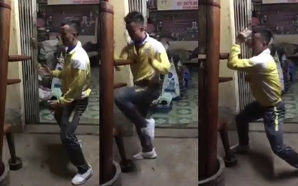 Chết cười cầu thủ V-League làm soái ca Diệp Vấn