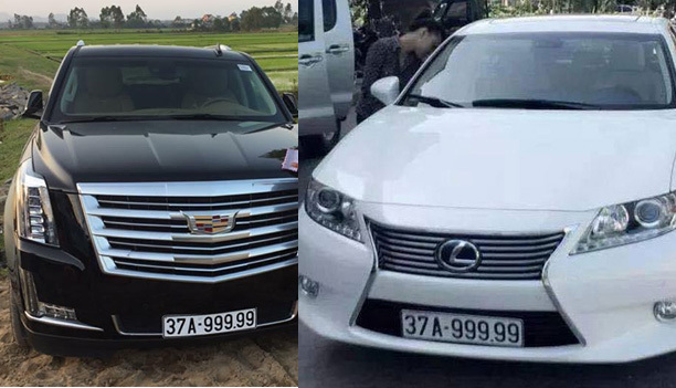 Nghệ An: Xuất hiện 2 chiếc xe sang cùng gắn biển ngũ quý 99999