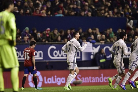 Video bàn thắng Osasuna 1-3 Real Madrid