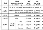 Lịch thi chính thức kỳ thi THPT quốc gia năm 2017