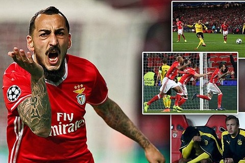 Video bàn thắng Benfica 1-0 Dortmund