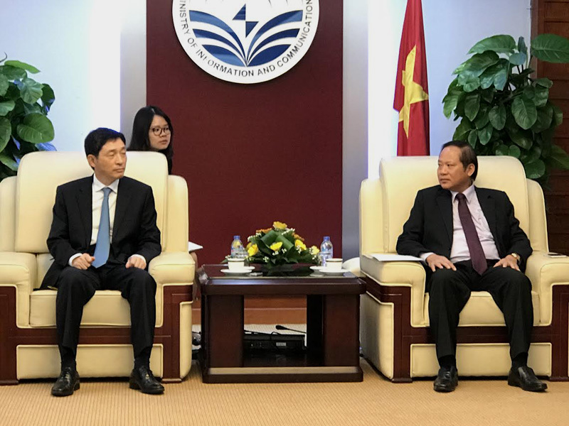 Bộ trưởng Trương Minh Tuấn tiếp Đại sứ Hàn Quốc