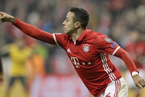 Bayern 3-1 Arsenal Thiago goal 56