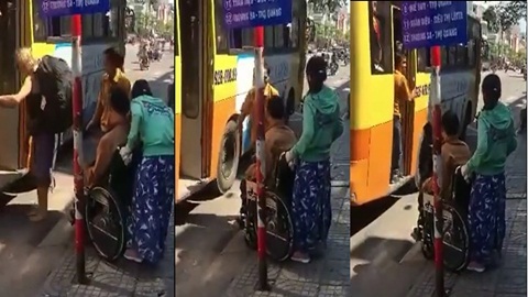 Đà Nẵng: Xe buýt từ chối chở người khuyết tật