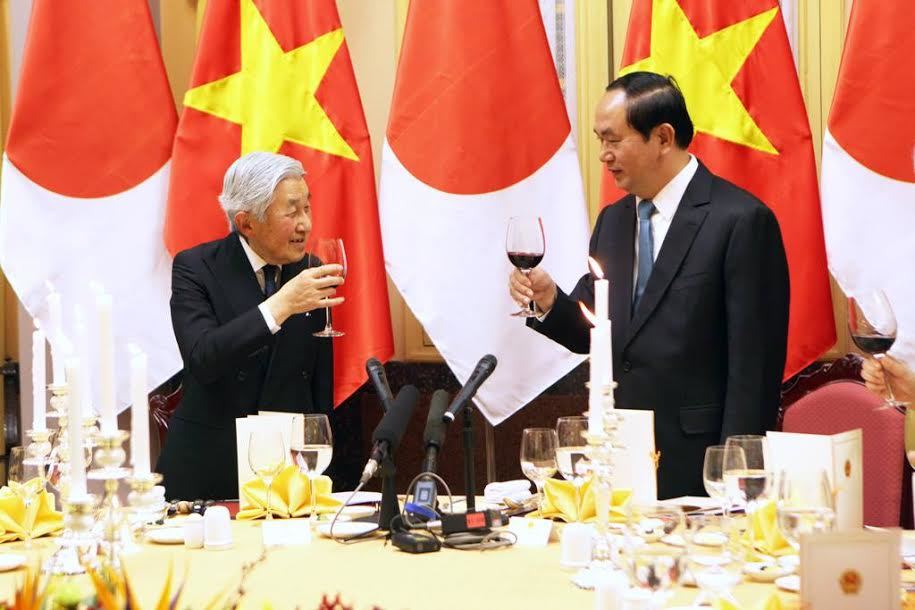 Quốc yến chào mừng Nhà vua và Hoàng hậu Nhật thăm Việt Nam