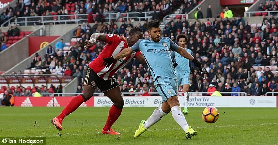 Video bàn thắng Sunderland 0-2 Man City
