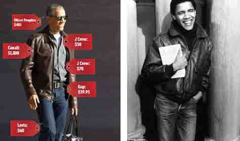 Rời Nhà Trắng, Obama ăn mặc như thời sinh viên