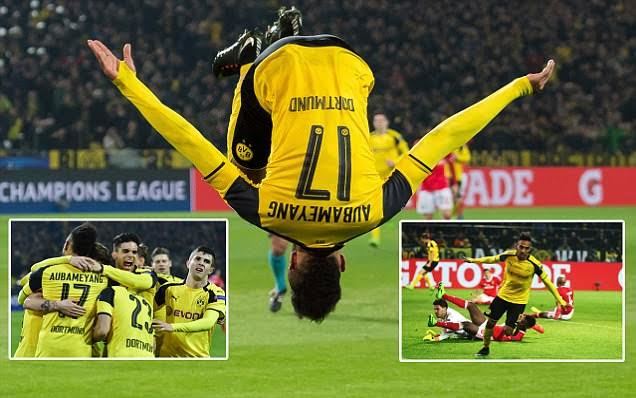 Aubameyang lập hat-trick, Dortmund hiên ngang vào tứ kết