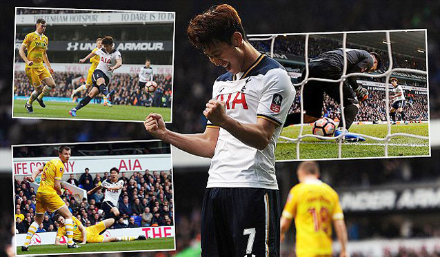 Kane rời sân bằng nạng, Tottenham đại thắng ở FA Cup