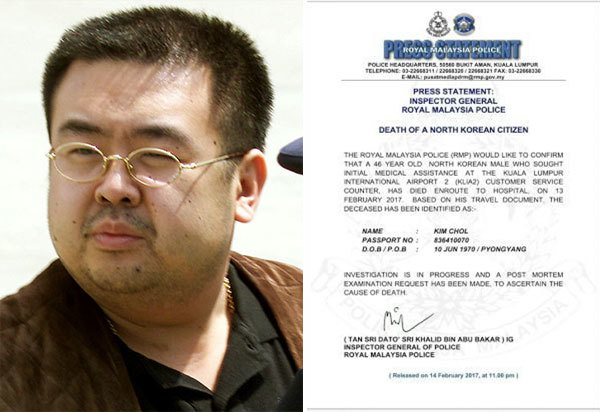 Malaysia ướp xác 'Kim Chol'