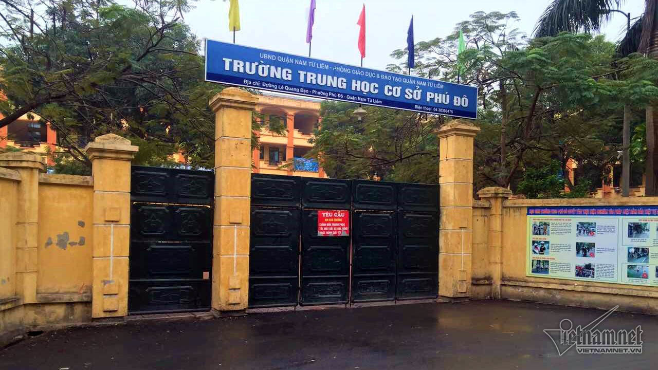 Sẽ lập hội đồng kỷ luật xem xét mức độ vi phạm của Hiệu trưởng Trường THCS Phú Đô