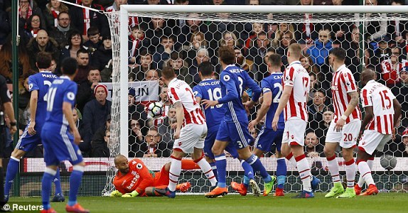 Video bàn thắng Stoke 1-2 Chelsea