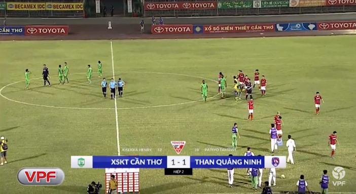 Video bàn thắng Cần Thơ 1-1 Than Quảng Ninh