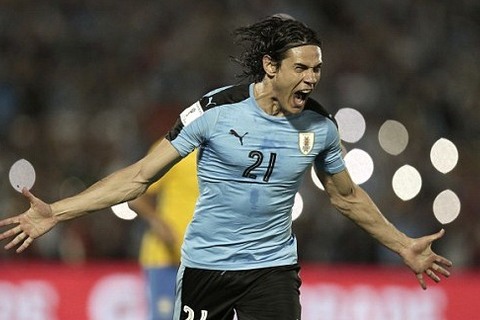 Uruguay 1-0 brazil Cavani sút 11m phút 9'